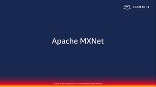 © 2018, Amazon Web Services, Inc. or Its Affiliates. All rights reserved.
Apache MXNet
 
