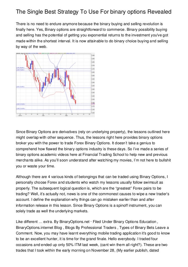 Binary options strategies revealed