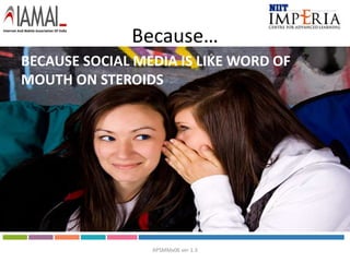 Advanced Program in Social Media Marketing - NIIT Imperia