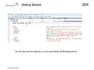 © 2016 IBM Corporation
You can also view the response in a more user-friendly JSON display format.
Getting Started
 
