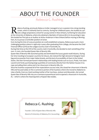 Rebecca Rushing Queen Bee of Beverly Hills' Company Profile 2017 | Luxury Goods | Drop ...
