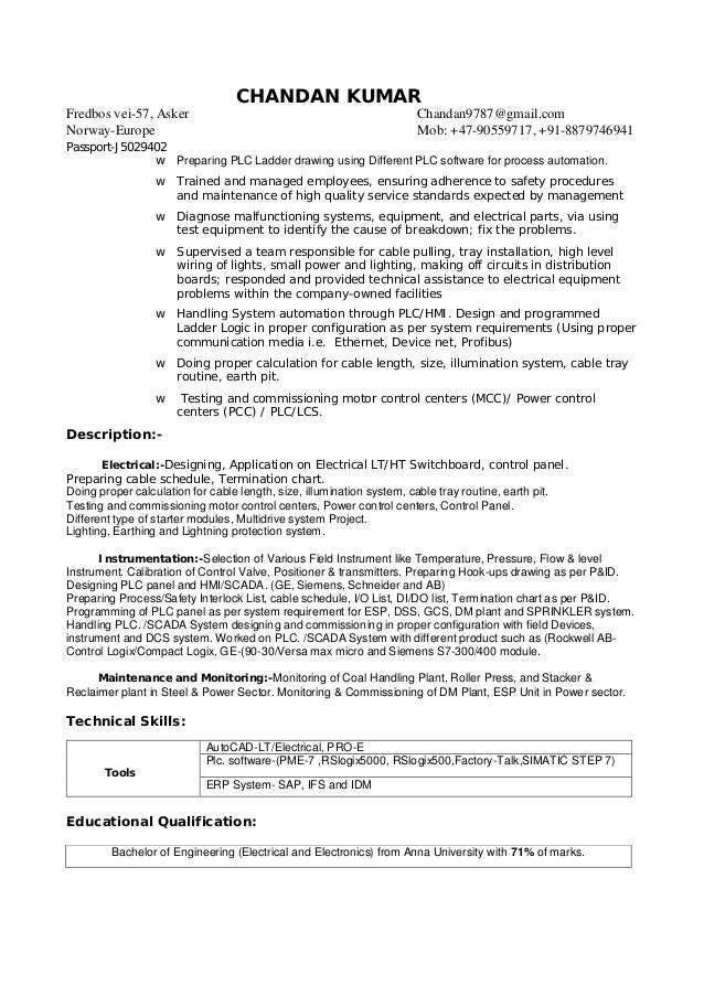 Detailed resume - Detailed Resume 5 638 