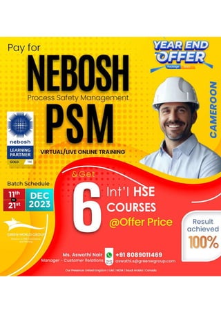 Detailed Training on proactive safety culture Nebosh PSM Course in Cameroon with GWG.pdf