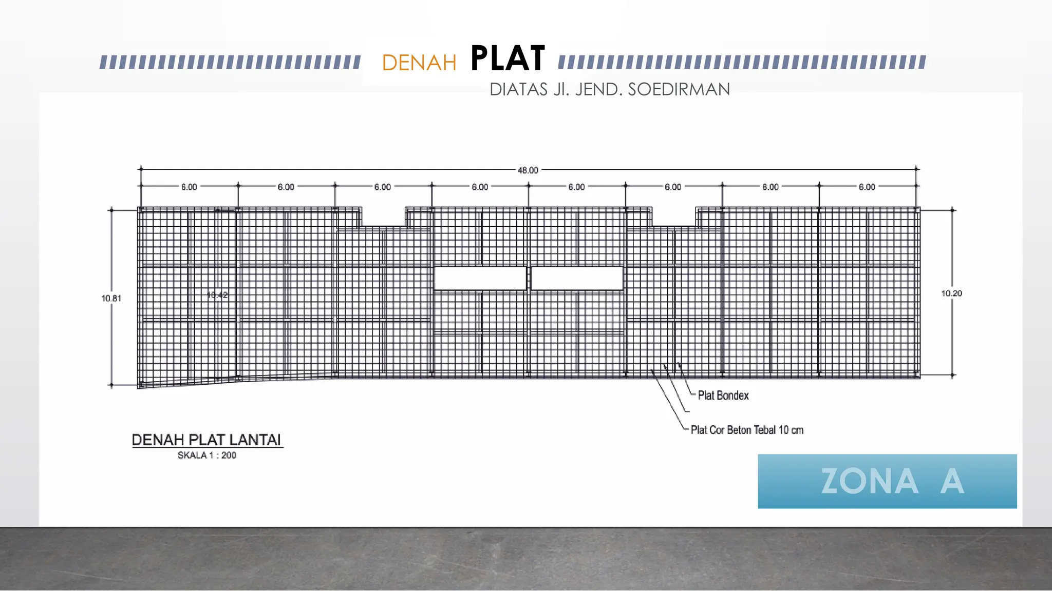 DENAH PLAT
DIATAS Jl. JEND. SOEDIRMAN
ZONA A
 