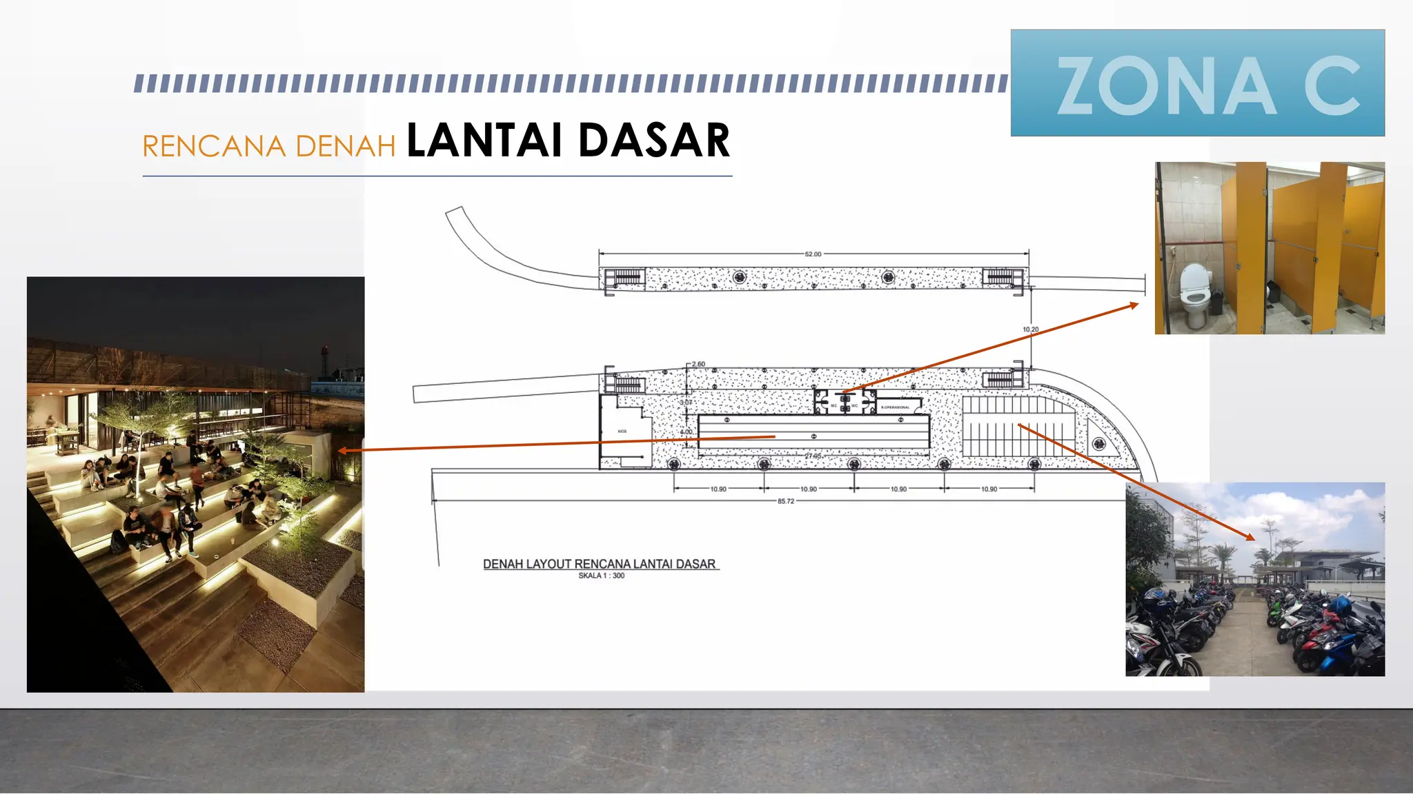 RENCANA DENAH LANTAI DASAR
ZONA C
 