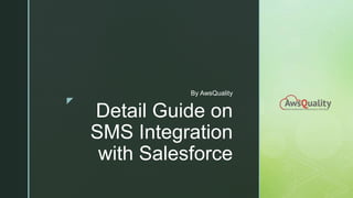 z
Detail Guide on
SMS Integration
with Salesforce
By AwsQuality
 