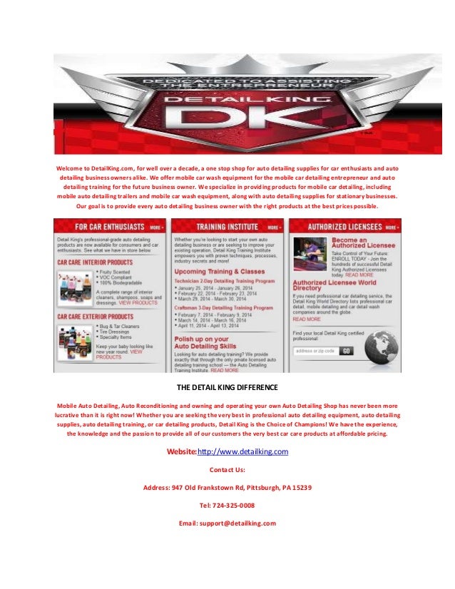 Detail King Auto Detailing School