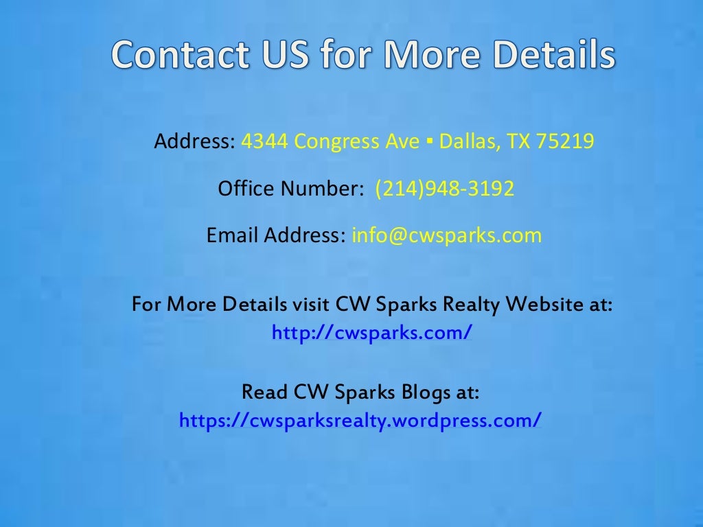 Details about Dallas Property Management Services CW Sparks Realty