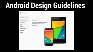 Android Design Guidelines