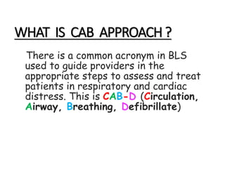 details of BLS and CPR By Dr. Keerti Gupta Assistant Professor ...