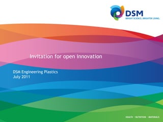Invitation for open innovation 