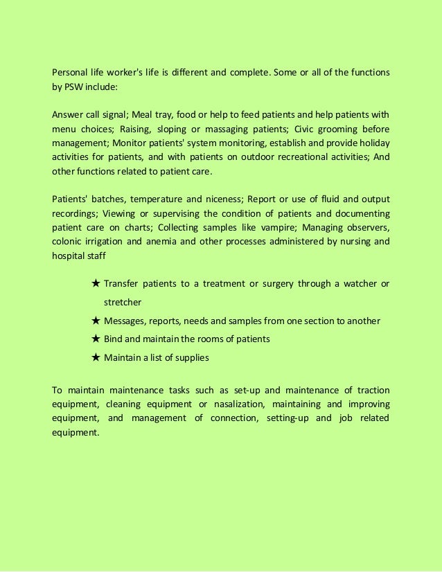 Details of Personal Support Worker in Canada that you Need to Know