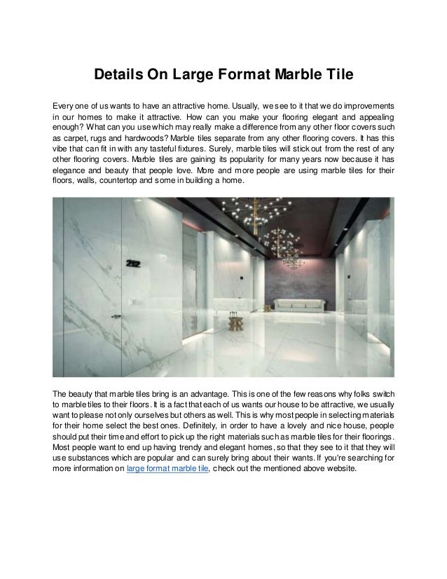Large Format Marble Tile