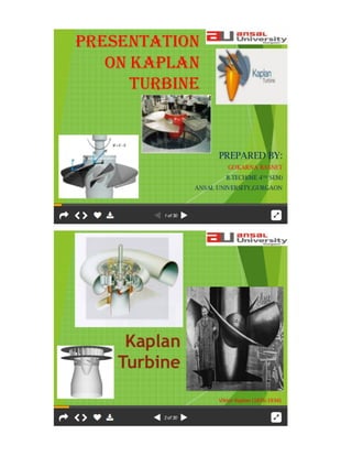 Detail study of kaplan turbine | PDF