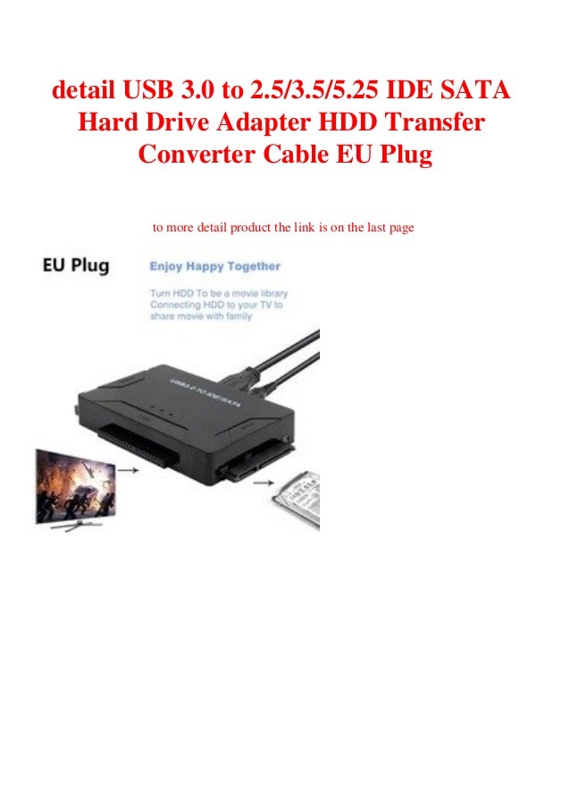 USB 3.0 to 2.5/"//3.5/" IDE SATA Hard Drive Adapter HDD Transfer Converter Cable