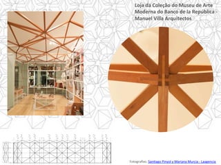 Fotograﬁas:	SanYago	Pinyol	y	Mariana	Murcia	-	Laagencia	
Loja	da	Coleção	do	Museu	de	Arte	
Moderna	do	Banco	de	la	República	-	
Manuel	Villa	Arquitectos	
 