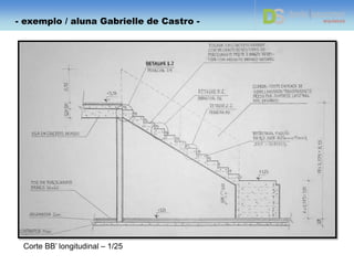 Corte AA’ transversal – 1/25
DETALHE 1.1
- exemplo de trabalho – aluna Gabrielle -
- exemplo / aluna Gabrielle de Castro -
 