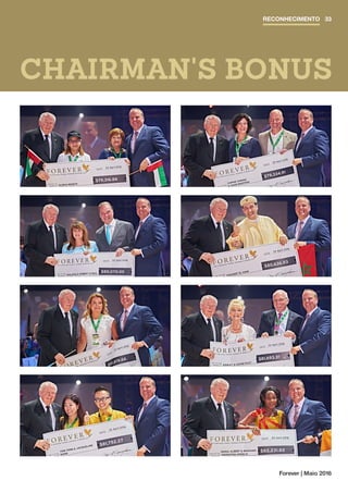 Forever | Maio 2016
CHAIRMAN'S BONUS
RECONHECIMENTO 33
 