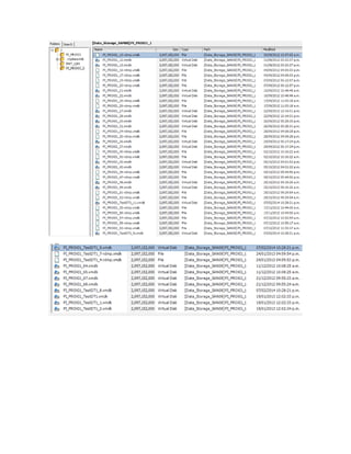 Detalle de servidores virtuales sap