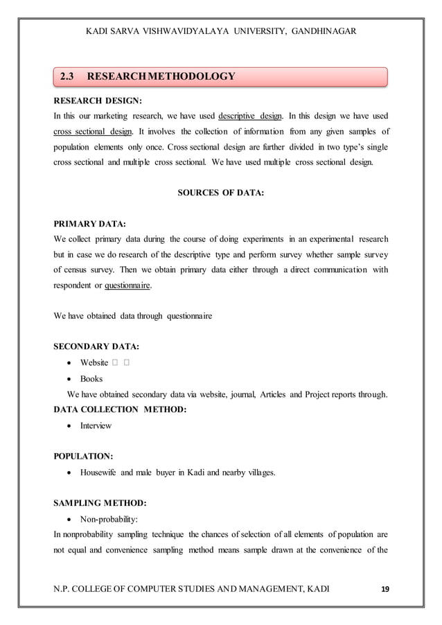 A project report on detergent PDF