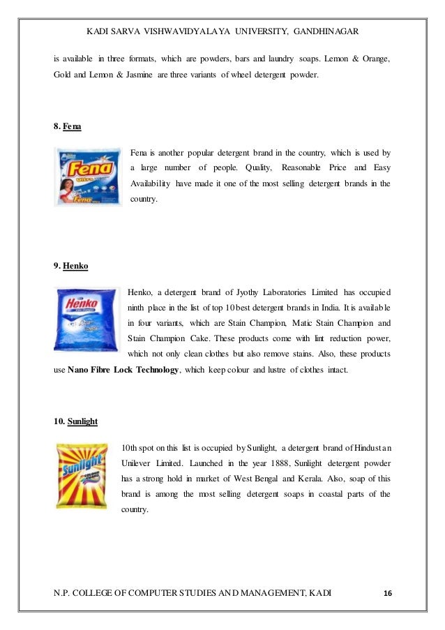 detergent powder uses