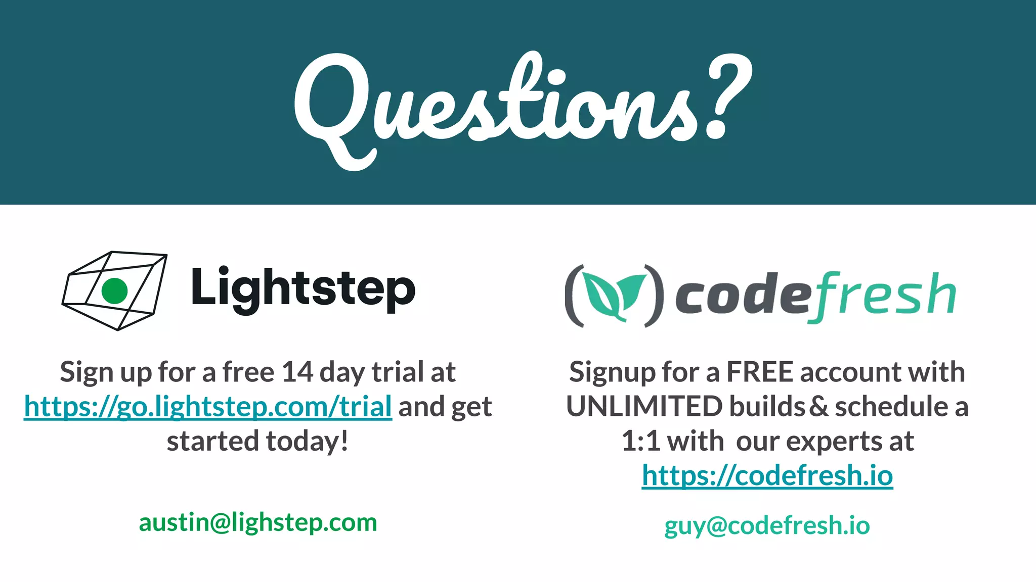 Detect, debug, deploy with Codefresh and Lightstep