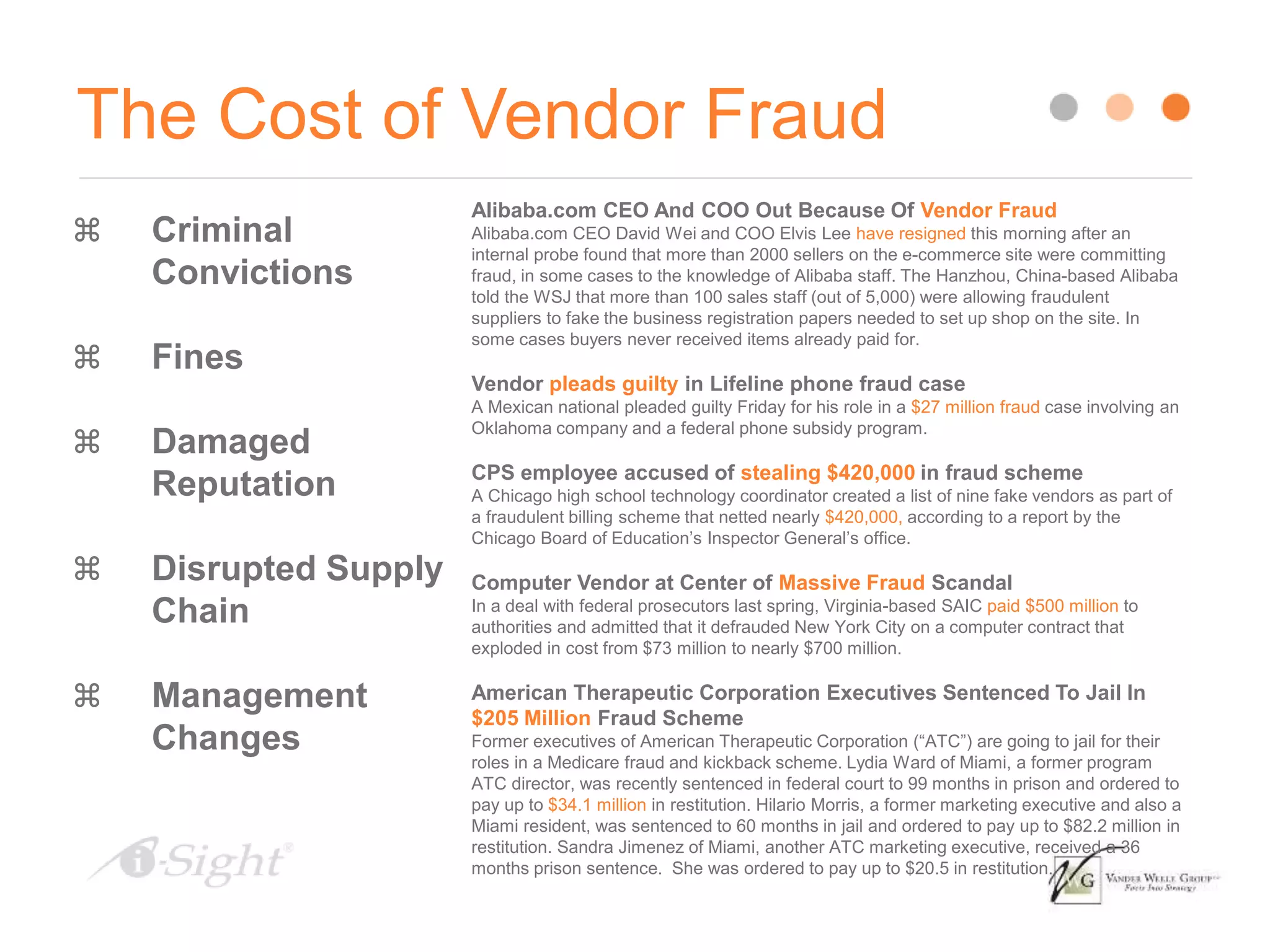 Detecting and investigating vendor fraud mvw | PPTX