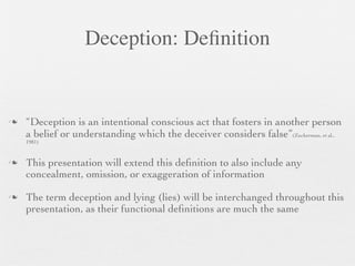 PDF) Accuracy of Deception Judgments