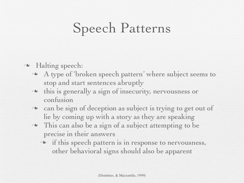 definition speech patterns