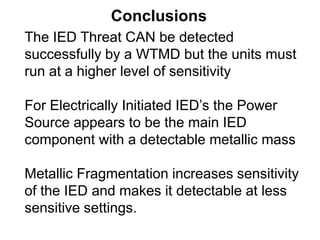 Wtmd Explained Detecting Improvised Explosive Devices using WTMD | PPTX