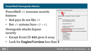 Detecting modern PowerShell attacks with SIEM | PPTX