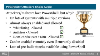 Detecting modern PowerShell attacks with SIEM | PPTX | Operating ...