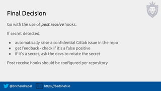 Detecting secrets in code committed to gitlab (in real time)