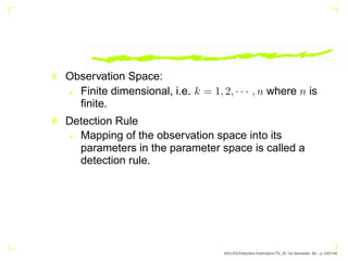 Detection & Estimation Theory | PDF