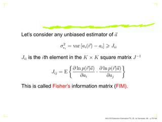 Detection & Estimation Theory | PDF