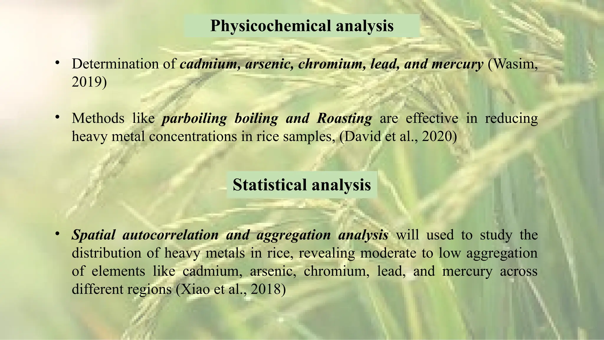 detection and mitigation of heavy metals in rice of fsd region-2.pptx ...