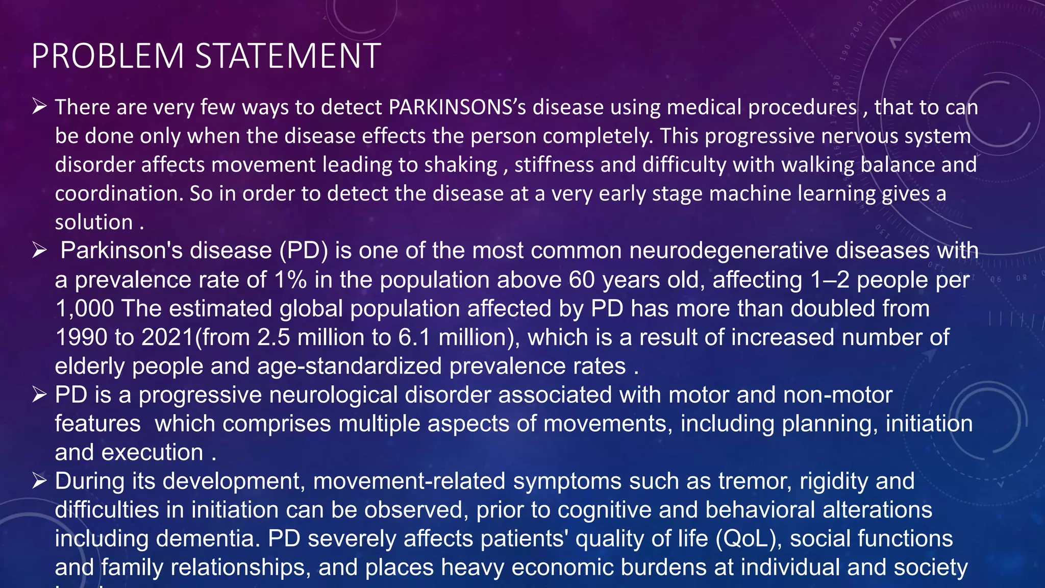 Detection of Parkinson’s disease using python.pptx