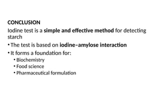 Detecting Starch Detection of Starch in Food Sample (Iodine.pptx