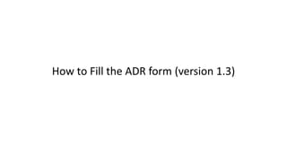 Detection,Reporting and Management of Adverse Drug Reactions Pharmacy ...