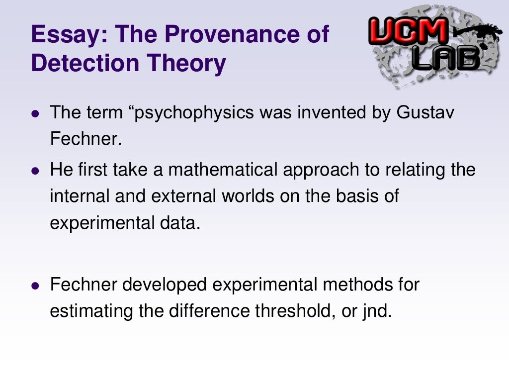 detection theory detection theory