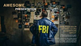 You can simply impress your audience and add a unique zing and
appeal to your Presentations. Get a modern PowerPoint
Presentation that is beautifully designed. I hope and I believe that
this Template will your Time, Money and Reputation.
LOREM IPSUM DOLOR SIT AMET,
CU USU AGAM INTEGRE IMPEDIT.
LOREM IPSUM DOLOR
SIT AMET, CU USU
AGAM INTEGRE
IMPEDIT.
AWESOME
PRESENTATION
 