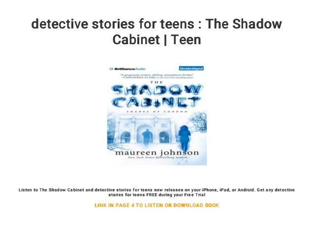 Detective Stories For Teens The Shadow Cabinet Teen