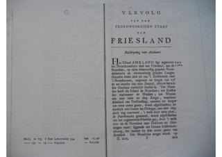 De tegenwoordige staat van Friesland - ds. Johannes Burger in 1786