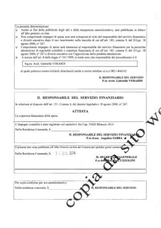Determinazione n.170/2014 Diri. UTC ORIA
