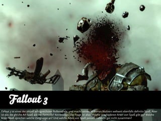 Fallout 3
Fallout 3 ist eines der aktuell erfolgreichsten Rollenspiele, und macht seinen Millionen Nutzern weltweit ebenfa...
