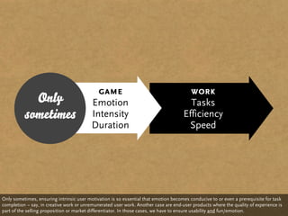 Just add points? What UX can (and cannot) learn from games Slide 40