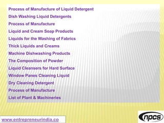 Detergent Making Process How to Manufacture Detergents Powder, Active Ingredients for Detergents ...