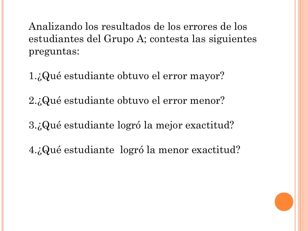 Determinación de errores en Química