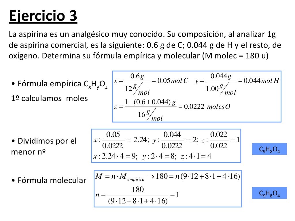 Calcular La Formula Empirica De Un Compuesto BEST GAMES WALKTHROUGH