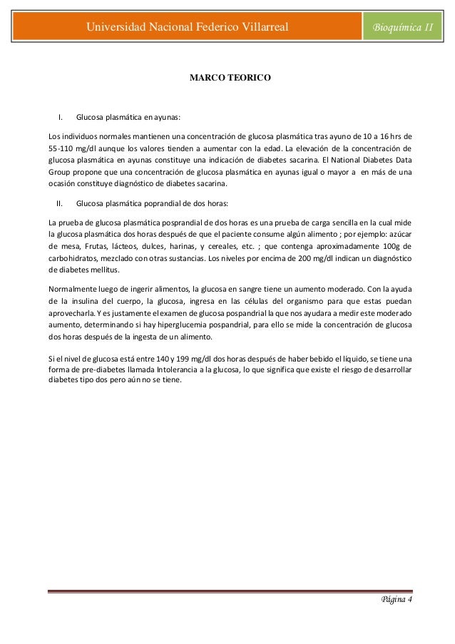 Determinacion de glucosa basal y posprandial Determinacion de glucosa basal y posprandial